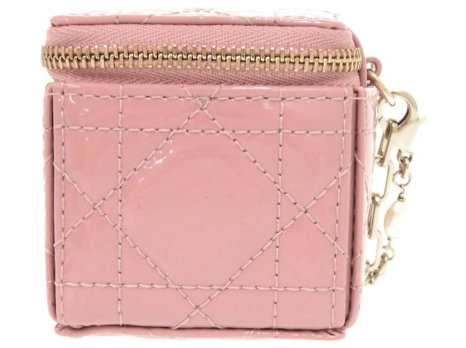 Micro Pouch Lady aus rosa Lackleder von Christian Dior Pink - Ansicht 4