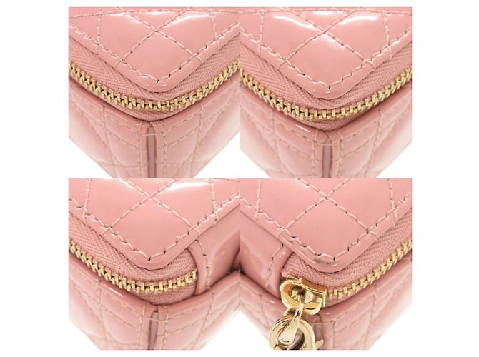 Micro Pouch Lady aus rosa Lackleder von Christian Dior Pink - Ansicht 6