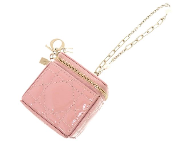 Micro Pouch Lady aus rosa Lackleder von Christian Dior Pink - Ansicht 7