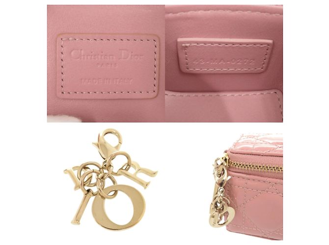Micro Pouch Lady aus rosa Lackleder von Christian Dior Pink - Ansicht 9