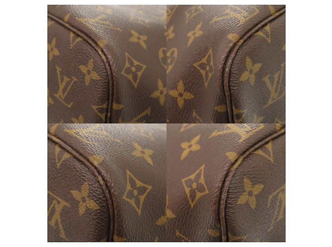 Bolso Louis Vuitton Neverfull MM Castaño Monograma - vista 4