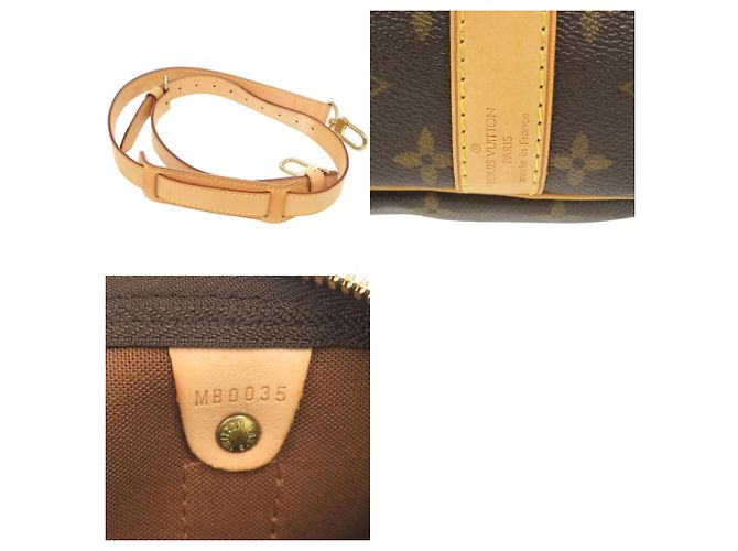 Borsa Keepall Bandoulière 60 Monogram Louis Vuitton Marrone Monogramma - vista 10