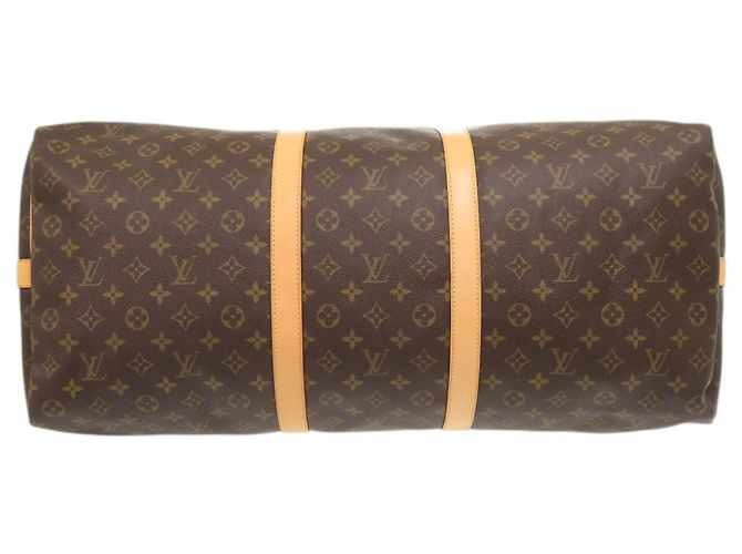 Borsa Keepall Bandoulière 60 Monogram Louis Vuitton Marrone Monogramma - vista 3