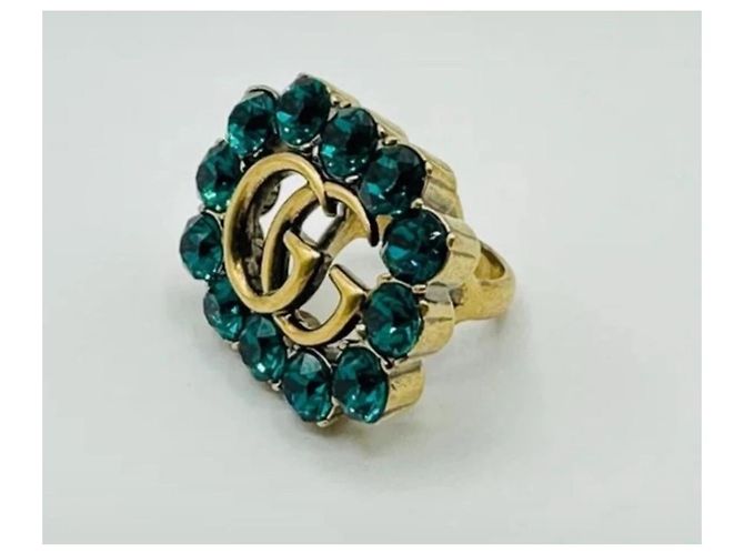 Anello Gucci in bronzo e cristallo Verde - vista 2