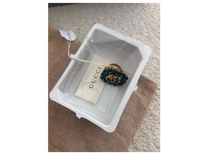 Anello Gucci in bronzo e cristallo Verde - vista 4