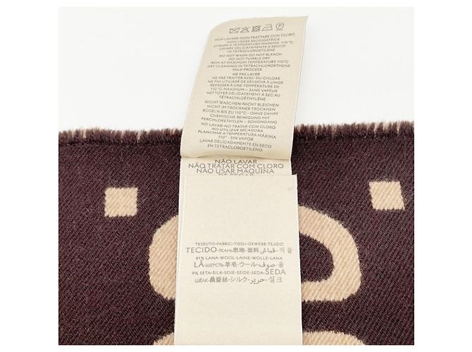 Sciarpa Gucci GG Jacquard in Beige e Marrone - vista 4
