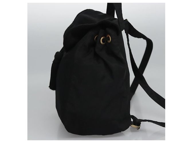 Prada Flap Drawstring Tessuto Small Noir - vue 3