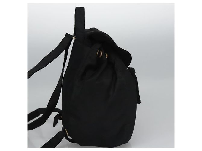 Prada Flap Drawstring Tessuto Small Noir - vue 4