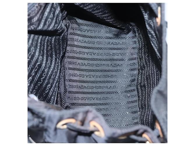 Prada Flap Drawstring Tessuto Small Noir - vue 5