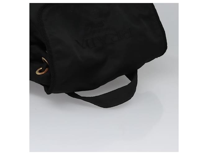 Prada Flap Drawstring Tessuto Small Noir - vue 7