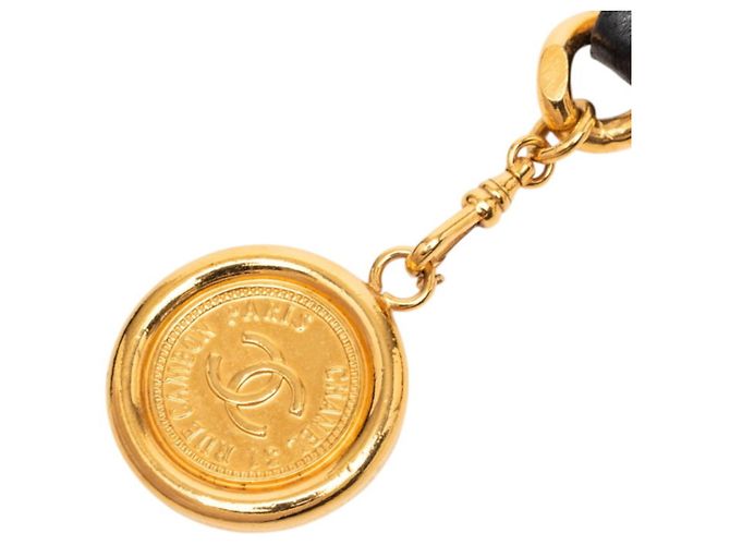 Chanel 31 Rue Cambon Coco Mark Kettengürtel Schwarz Golden - Ansicht 2