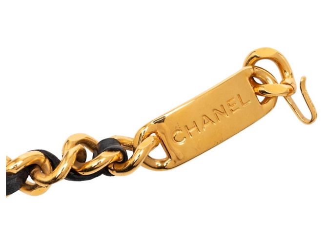 Chanel 31 Rue Cambon Coco Mark Kettengürtel Schwarz Golden - Ansicht 4