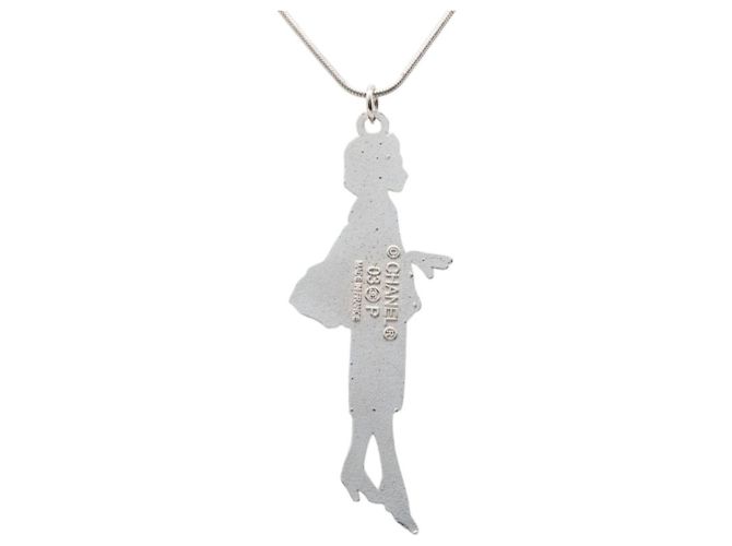 Collana Mademoiselle di Chanel Nero Argento - vista 2