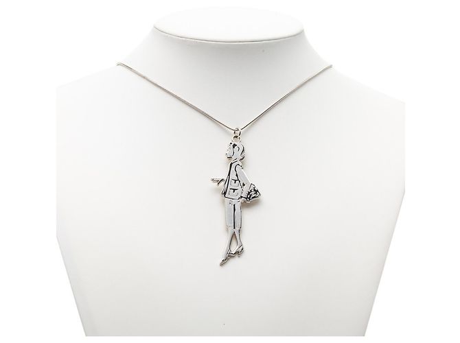 Collana Mademoiselle di Chanel Nero Argento - vista 5