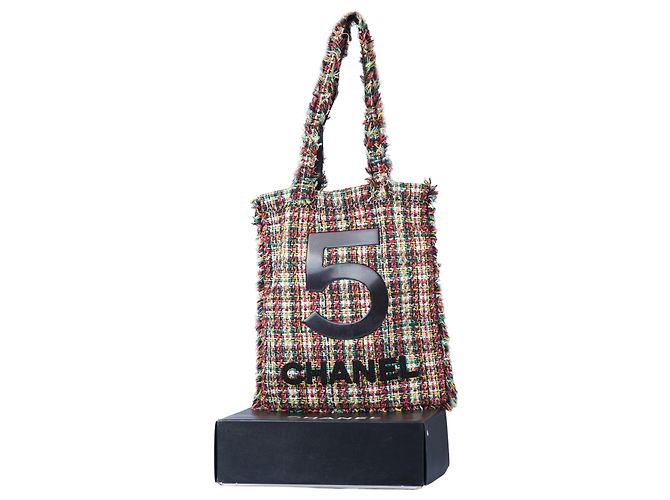 Borsa tote in tweed Chanel N°5 - vista 11