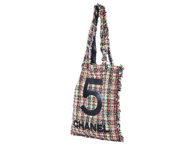 Borsa tote in tweed Chanel N°5 - vista 2
