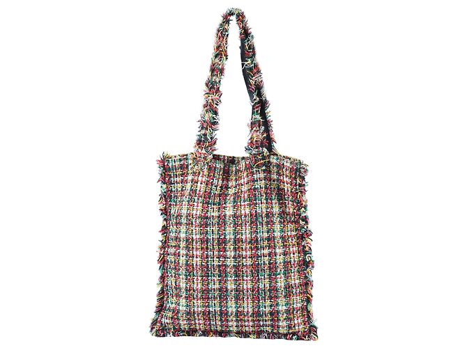 Borsa tote in tweed Chanel N°5 - vista 3
