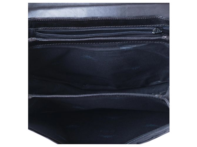 Autre Marque Borsa a tracolla in pelle di coccodrillo nera Collection Privée Nero - vista 8