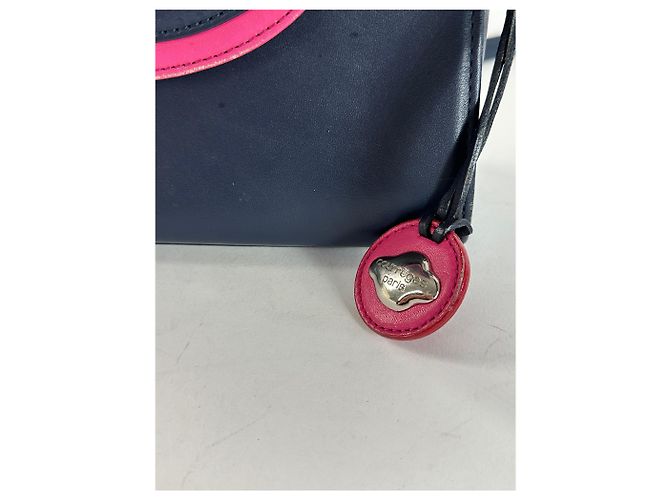 Vintage Courreges 2WAY Lederhandtasche Marine Pink - Ansicht 7