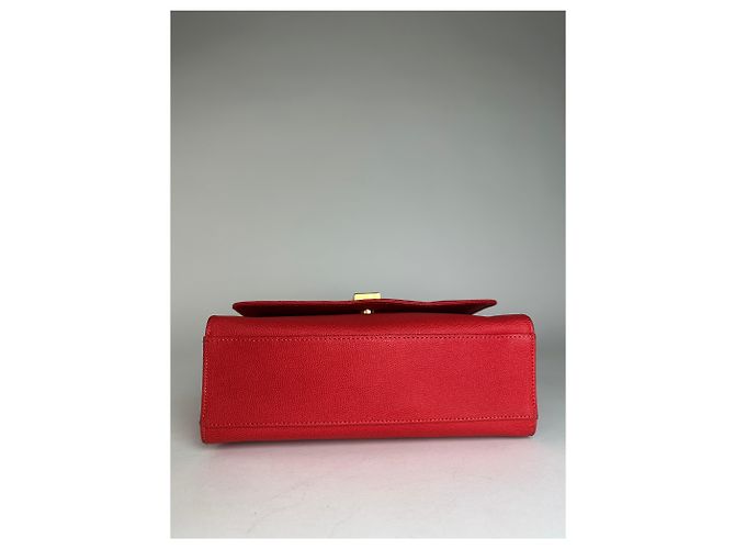 Vintage Givenchy Leder-Canvas Multiway Tasche Rot - Ansicht 9