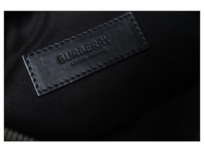 Burberry Check-Print Rambler-Tasche aus Canvas Grau - Ansicht 7