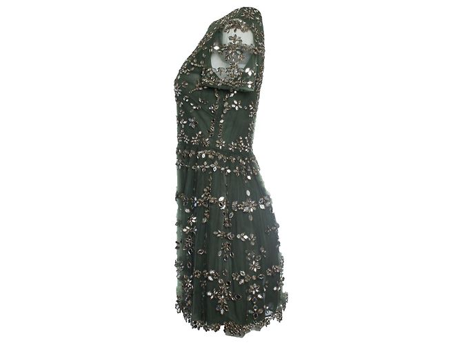 Valentino, verziertes Tüllkleid in Grün - Ansicht 2
