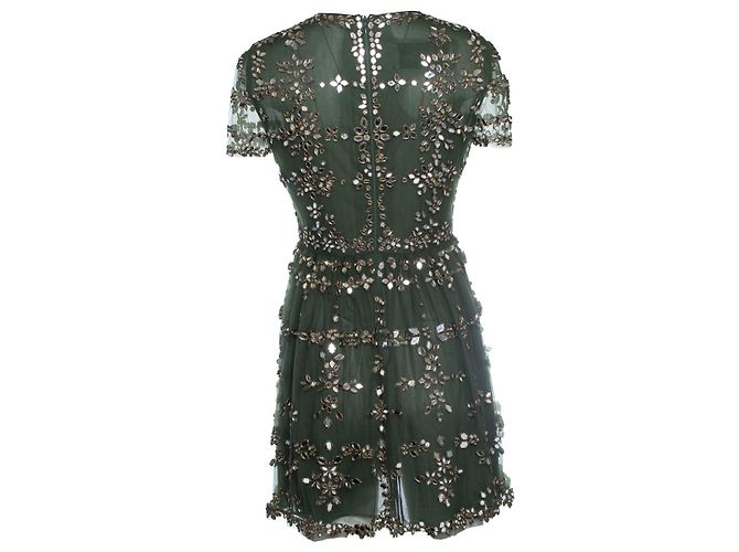 Valentino, verziertes Tüllkleid in Grün - Ansicht 3