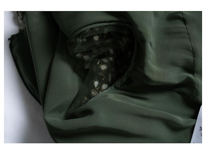 Valentino, verziertes Tüllkleid in Grün - Ansicht 9