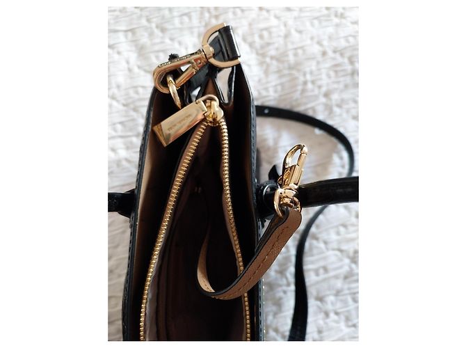 Borsa Tote in pelle effetto coccodrillo MICHAEL Michael Kors Mercer Nero - vista 14