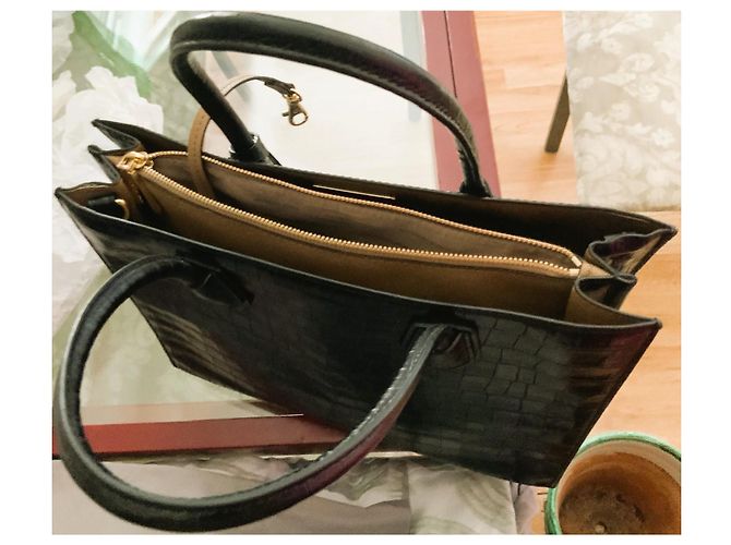 Borsa Tote in pelle effetto coccodrillo MICHAEL Michael Kors Mercer Nero - vista 15
