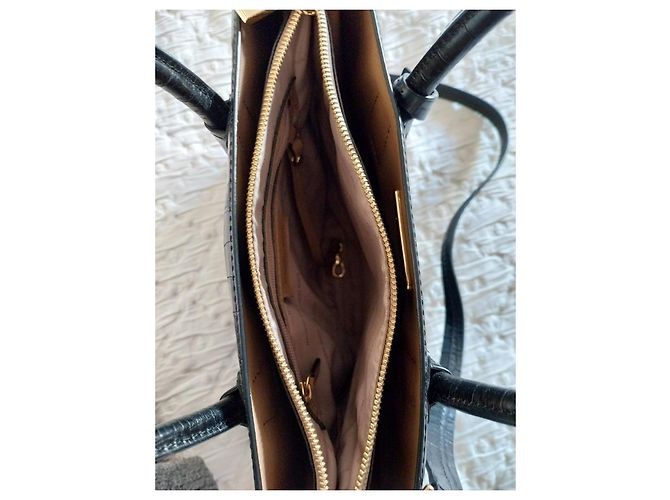 Borsa Tote in pelle effetto coccodrillo MICHAEL Michael Kors Mercer Nero - vista 16