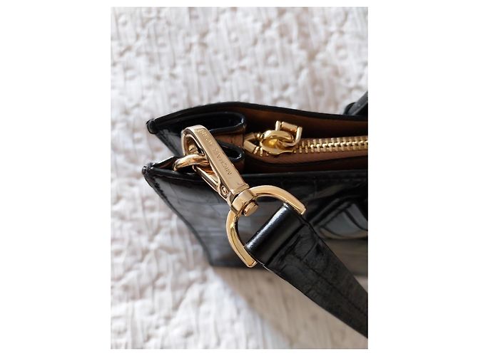 Borsa Tote in pelle effetto coccodrillo MICHAEL Michael Kors Mercer Nero - vista 4