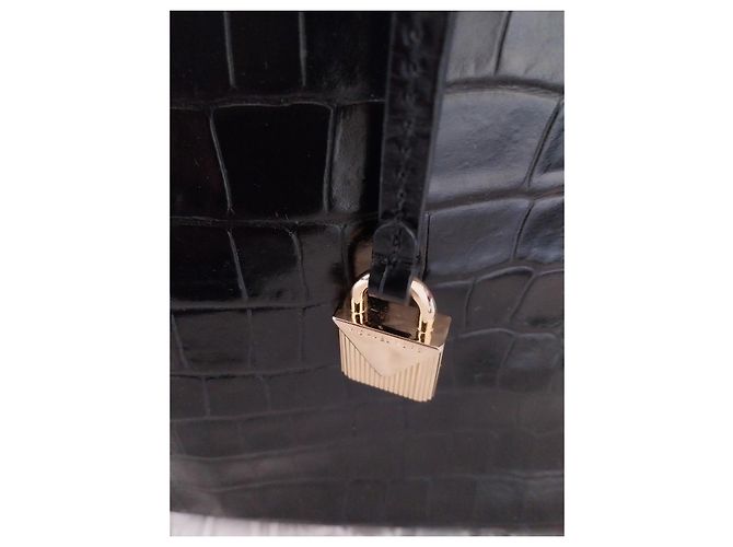 Borsa Tote in pelle effetto coccodrillo MICHAEL Michael Kors Mercer Nero - vista 6