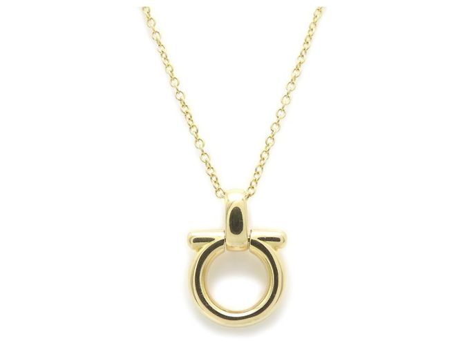 Collana Gancini Salvatore Ferragamo in oro giallo 18K - vista 2