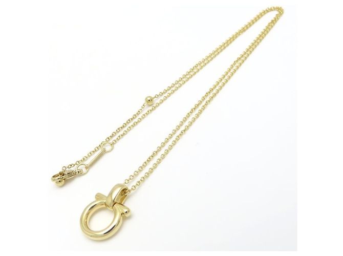 Collana Gancini Salvatore Ferragamo in oro giallo 18K - vista 4