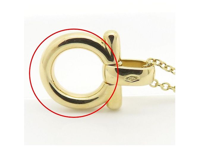 Collana Gancini Salvatore Ferragamo in oro giallo 18K - vista 5