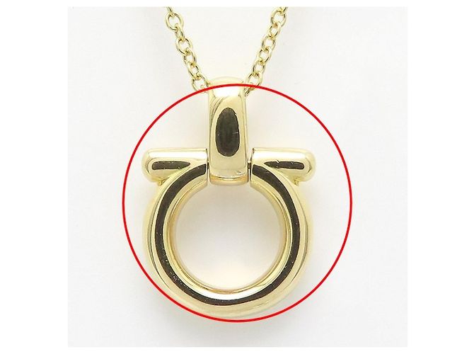 Collana Gancini Salvatore Ferragamo in oro giallo 18K - vista 8