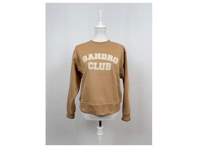 Sandro Kamel Sweatshirt mit abnehmbarem Kragen Beige - Ansicht 3