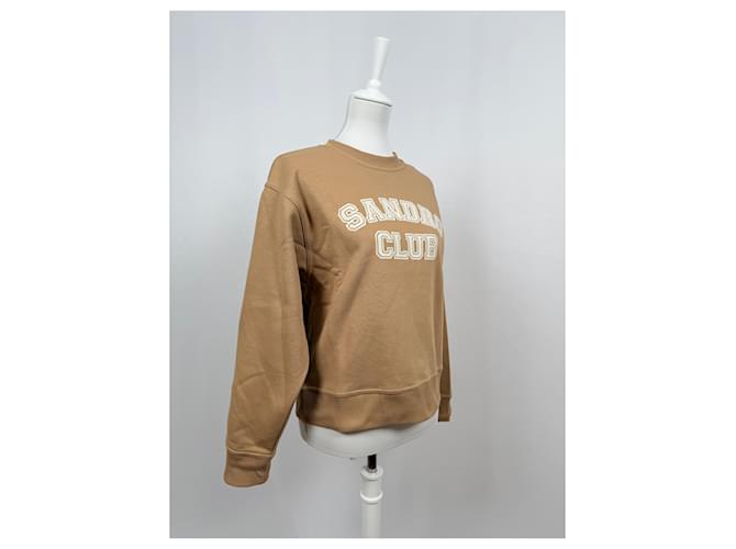 Sandro Kamel Sweatshirt mit abnehmbarem Kragen Beige - Ansicht 4