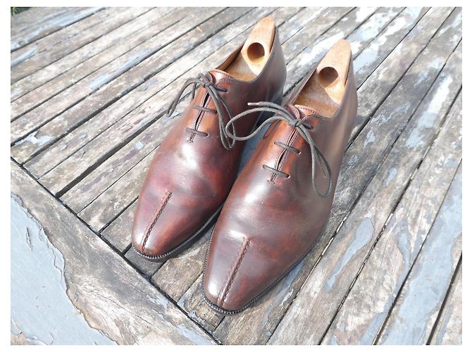 Richelieu 3 occhielli Berluti misura 6/5 40,5 senza forme per scarpe Marrone - vista 2