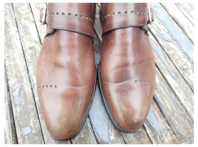 Mocassino con fibbia Berluti 6/5 40,5 senza calzatore Marrone - vista 2