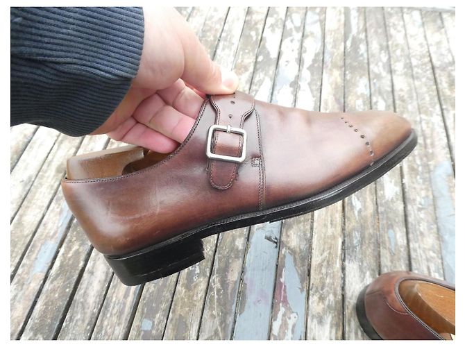 Mocassino con fibbia Berluti 6/5 40,5 senza calzatore Marrone - vista 6