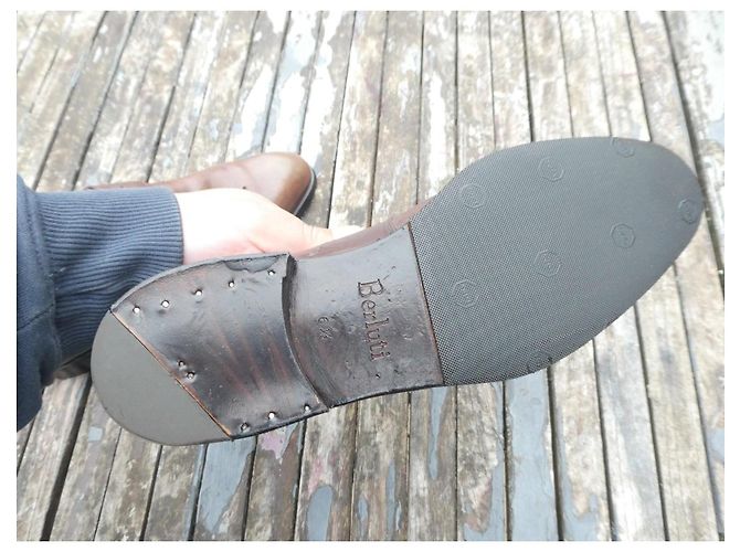 Mocassino con fibbia Berluti 6/5 40,5 senza calzatore Marrone - vista 8