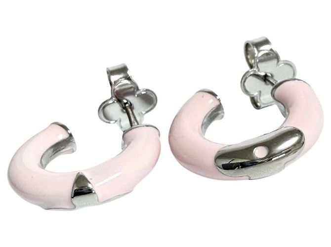 Orecchini a cerchio da donna Louis Vuitton - Creole Miss LV in rosa - vista 3