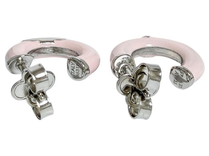 Orecchini a cerchio da donna Louis Vuitton - Creole Miss LV in rosa - vista 4