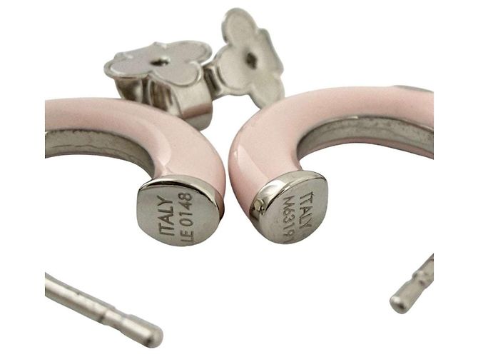 Orecchini a cerchio da donna Louis Vuitton - Creole Miss LV in rosa - vista 7