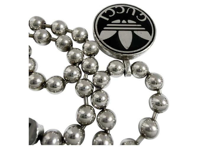 Collana Pendente da Uomo Gucci Adidas Trefoil Argento - vista 4
