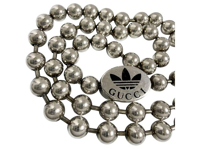 Collana Pendente da Uomo Gucci Adidas Trefoil Argento - vista 5