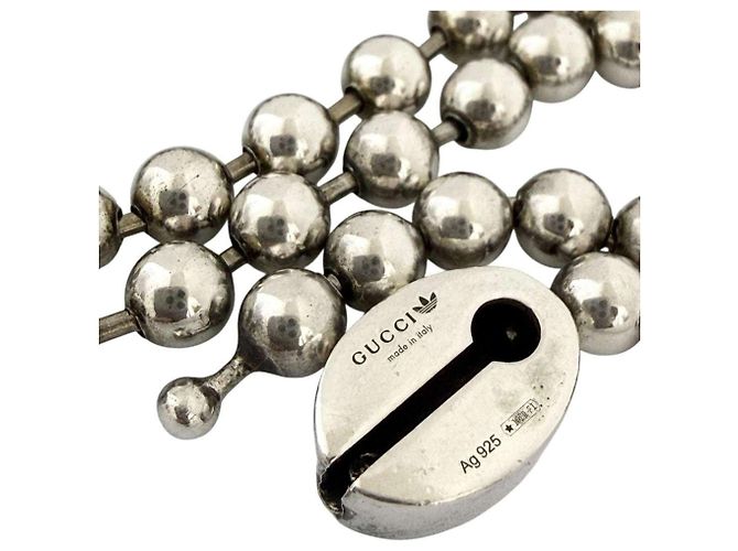 Collana Pendente da Uomo Gucci Adidas Trefoil Argento - vista 7