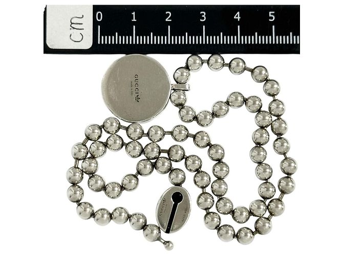 Collana Pendente da Uomo Gucci Adidas Trefoil Argento - vista 8